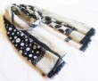 Polka-dotted scarf made in scarf factory