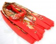 red scarf made in scarf factory